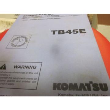 Komatsu TB45E Series Forklift Truck Engines Service Manual