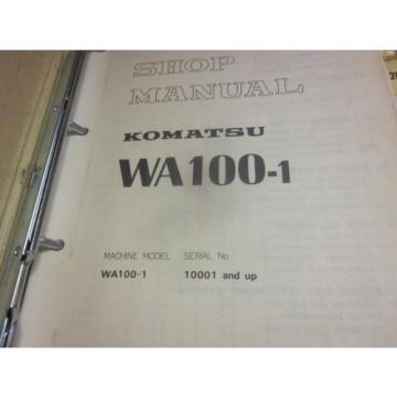 Komatsu WA100-1 Wheel Loader Service Repair Manual