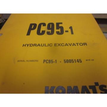 Komatsu PC95-1 Hydraulic Excavator Operation &amp; Maintenance Manual