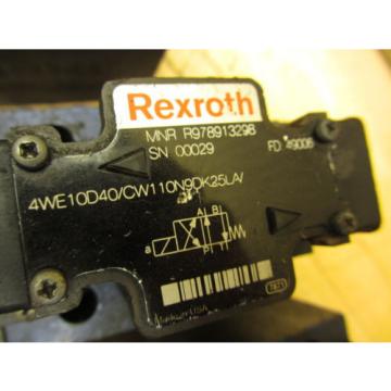Rexroth 4WE10D40/CW110N9DK25L/V Hydraulic Directional Valve R978913298