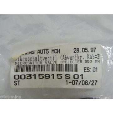 SIEMENS  MICROSWITCH VALVE REJECTER 350mm / REXROTH  MV15 307737 / 00315915 S 01