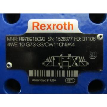 Rexroth R978918092, 4-way Hydraulic Directional Control Valve