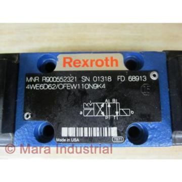 Rexroth Germany Mexico Bosch R900552321 Valve 4WE6D62/OFEW110N9K4 - New No Box