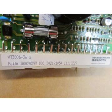 NEW Greece Canada REXROTH VT3006-36 ANALOG AMPLIFIER PC BOARD VT300636