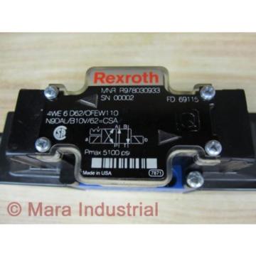 Rexroth Singapore Russia Bosch R978030933 Valve 4WE6D62OFEW110N9DALB10V62CSA - New No Box