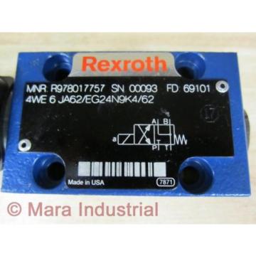 Rexroth Australia china Bosch R978017757 Valve 4WE 6 JA62/EG24N9K4/62 - New No Box