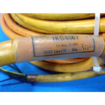 REXROTH INDRAMAT INK0602 SERVO CABLE IKG4067 40 METER 11610156 USED 5D