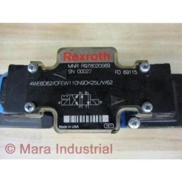 Rexroth Germany France Bosch R978020569 Valve 4WE6D62/OFEW110N9DK25L/V/62 - New No Box