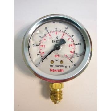 New India Canada Bosch Rexroth R900051035 ABZMM63 Manometer Pressure Gauge 100 Bar/MPA 
