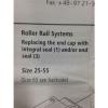 REXROTH 1810-510-00 ROLLER RAIL SYSTEM SIZE 55 Origin I3