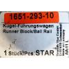 Rexroth Star 1651-293-10 Kugel-Führungswagen Runner Block/Ball Rail -unused/OVP- #3 small image