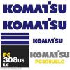 PC308USLC Decals PC308US Stickers Komatsu Decals Komatsu Stickers- New Decal Kit #1 small image