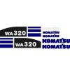 New Komatsu Wheel Loader WA320 (New Style) Blue Decal Set