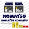 KOMATSU D61EX AUFKLEBER STICKER SET #1 small image