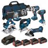 BOSCH BAG+6RS 18V 6 PIECE CORDLESS KIT 4 X 4.0AH COOLPACK 0615990G84 BRAND NEW #1 small image
