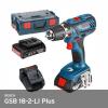 Bosch GSB182LI plus 18v combi cordless drill 2x2ah li-on batts L box GSB-18-2-LI #1 small image