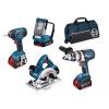 Bosch BAG+4RS 18v 4 Piece Cordless Tool Kit with 3 x 4.0Ah in Bag #1 small image
