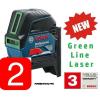 2x  Bosch GCL2-15G Self LEVELING CrossLine GREEN LASER 0601066J00 3165140869553 #1 small image