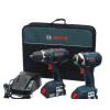 Bosch 18 Volt Compact Drill Driver Impact Tool Kit, Battery Charger Li Cordless #1 small image
