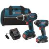 Compact Drill/Impact Driver Combo Kit Lithium Ion Cordless Lightweight Tool-Only #1 small image