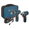 Bosch 12 Volt Max Cordless Combo Drill Driver Tool LED Kit Lithium Ion Var Speed