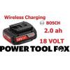 Bosch 18v 2.0ah Li-ION WIRELESS Charging BATTERY 1600A003NC 2607336721 865 #1 small image