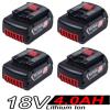 4x 18V 4.0AH Li-ion Battery For Bosch BAT609,BAT618,17618 25618-01 #1 small image