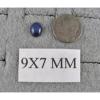 VINTAGE LINDE LINDY 9X7MM CF BLUE STAR SAPPHIRE CREATED STUD EARRINGS .925 SS #2 small image