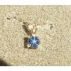 VINTAGE LINDE LINDY PETITE 5MM RD CF BLUE STAR SAPPHIRE CREATED EAR PND CHN  SS #2 small image