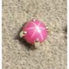 VINTAGE LINDE LINDY PETITE 5MM PINK STAR RUBY CREATED SAPPHIRE STUD EARRING SS #1 small image