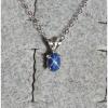 LINDE LINDY CORNFLR BLUE STAR SAPPHIRE CREATED 925 STERLING SILVER PENDANT CHAIN #1 small image