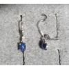 LINDE LINDY CRNFLR BLUE STAR SAPPHIRE CREATED 925 STERLING SL LEVERBACK EARRINGS #1 small image