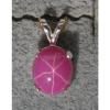 LINDE LINDY 10X8MM 10+CT PINK STAR RUBY CREATED SAPPHIRE 925 S/S PENDANT 2ND #1 small image