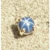 VINTAGE LINDE LINDY PETITE 5MM RD CF BLUE STAR SAPPHIRE CREATED STUD EARRING SS #1 small image