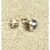 VINTAGE LINDE LINDY PETITE 5MM RD CF BLUE STAR SAPPHIRE CREATED STUD EARRING SS #2 small image