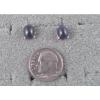 VINTAGE 8X6MM LINDE LINDY CF BLUE STAR SAPPHIRE CREATED YELLOW GF STUD EARRINGS #2 small image