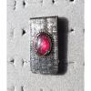 HUGE 18X13MM LINDE LINDY TRANS RED STAR RUBY CREATED SAPPHIRE 2ND NPM MONEY CLIP
