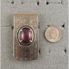HUGE 18X13MM LINDE LINDY TRANS RED STAR RUBY CREATED SAPPHIRE 2ND NPM MONEY CLIP #3 small image