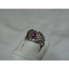 Sterling Silver Lattice Filigree,Linde/Lindy Ruby Star Sapphire Band Ring,Sz 8.5