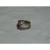 Sterling Silver Lattice Filigree,Linde/Lindy Ruby Star Sapphire Band Ring,Sz 8.5 #6 small image