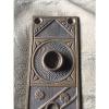 Antique Victorian Cast Bronze Entry  Doorknob Backplate -  F.C. Linde &amp; Co. #2 small image