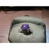 12MM PLUM LINDE STAR SAPPHIRE RING 925 STERLING SILVER SIZE 6.75 #4 small image