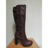 UGG TALL LINDE BROWN LEATHER HARNESS HIGH HEEL BOOTS, US 8.5/ EUR 39.5  ~ NEW #3 small image