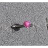 5X5 MM HEART LINDE LINDY PINK STAR RUBY CREATED SAPPHIRE 2ND RD PLT .925 SS RING #1 small image