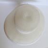 SUSAN VAN DER LINDE NEW YORK IVORY STRAW WITH RAW SILK EDGE OCCASION HAT  (J12) #7 small image