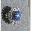 12X10MM LINDE LINDY CRNFLWER BLUE STAR SAPPHIRE CREATED 2ND RD PLT .925 S/S RING #1 small image
