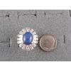 12X10MM LINDE LINDY CRNFLWER BLUE STAR SAPPHIRE CREATED 2ND RD PLT .925 S/S RING #3 small image