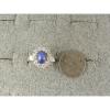 HALO LINDE LINDY CRNFLWR BLUE STAR SAPPHIRE CREATED SECOND RING STAINLESS STEEL #5 small image