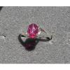 8X6mm 1.5+ CT LINDE LINDY TRN RED STAR SAPPHIRE CREATED RUBY SECOND RING .925 SS #1 small image