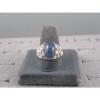 6+ CT PMP LINDE LINDY TRANS CEYLON BLUE STAR SAPPHIRE CREATED FF RING .925 SS #2 small image